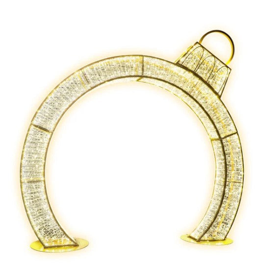 12FT Walkthrough Ornament Arch with LED lights for outdoor holiday decoration