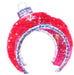 12FT Walkthrough Ornament in Red and Cool White with Snowflakes outdoor holiday decoration arch