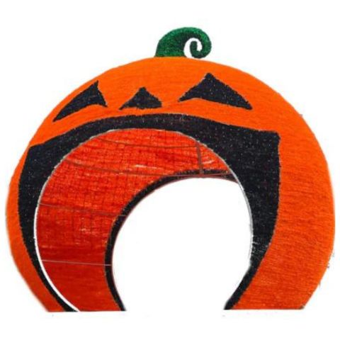 12FT Walkthrough Pumpkin illuminated arch for fall and Halloween decorations
