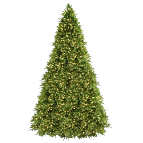12 Foot Frame Christmas Tree with 110V Coaxial Plugs and Sturdy Branches