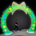 14FT Multi-Color Wreath Walkthrough Arch Christmas Display