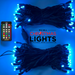 50-count 5MM RGB mini lights on green cord with 6 inch spacing for indoor and outdoor use