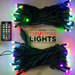 70-count 5MM RGB LED mini lights on green cord spaced 4 inches apart