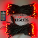 70-count 5MM RGB LED mini lights on green cord spaced 4 inches apart