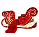 8FT Santa Sleigh Lighted Display with Tinsel Outdoor Christmas Decoration