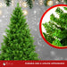 9-foot pre-decorated green PVC Christmas tree for holiday decorating