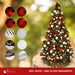 9-foot pre-decorated green PVC Christmas tree for holiday decorating