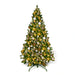 9-foot pre-decorated green PVC Christmas tree for holiday decorating