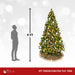 9-foot pre-decorated green PVC Christmas tree for holiday decorating