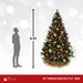 9-foot pre-decorated green PVC Christmas tree for holiday decorating
