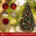 9-foot pre-decorated green PVC Christmas tree for holiday decorating