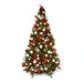 9-foot pre-decorated green PVC Christmas tree for holiday decorating