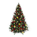 9-foot pre-decorated green PVC Christmas tree for holiday decorating