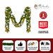 9'x14" Pre-Decorated Garland with Warm White Lights Gold, Silver, and White Ornaments