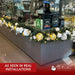 9'x14" Pre-Decorated Garland with Warm White Lights Gold, Silver, and White Ornaments