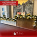 9'x14" Pre-Decorated Garland with Warm White Lights Gold, Silver, and White Ornaments