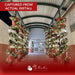 9'x14" Pre-Decorated Garland with Warm White Lights Red, Gold, and Burgundy Ornaments