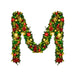 9'x14" Pre-Decorated Garland with Warm White Lights Red, Green, and Gold Ornaments