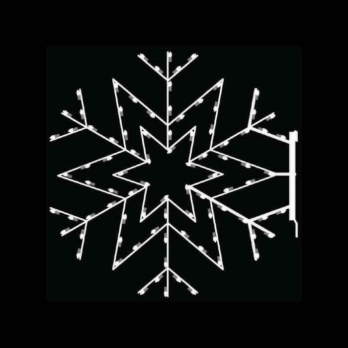 Arctic Star Christmas Snowflake Pole Mount with LED illumination