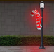 5ft Candy Cane Pole Mount Christmas decoration with bright LED lights on pole mount