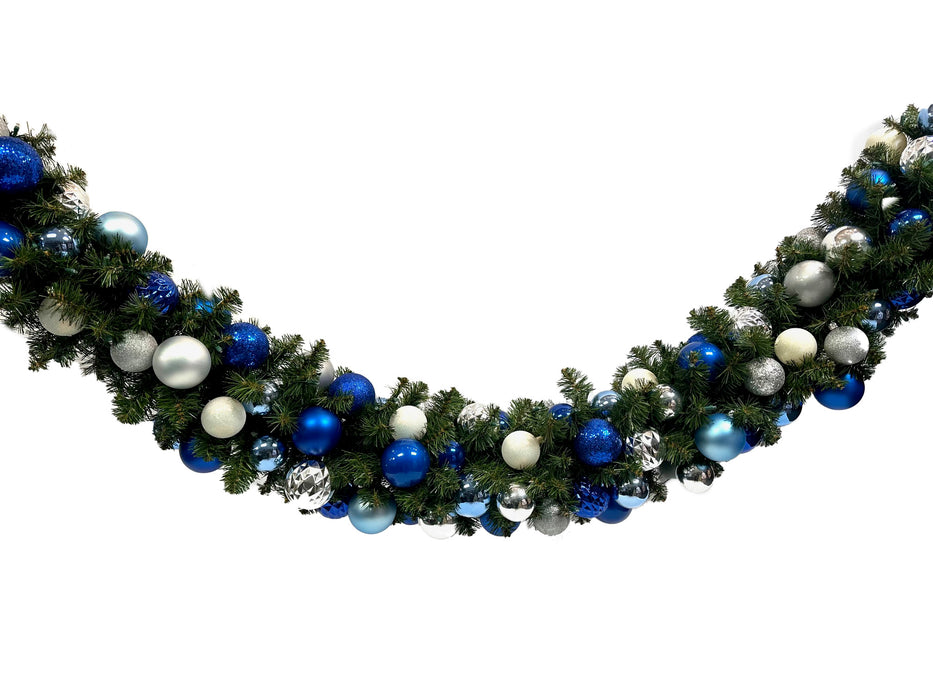 Commercial Grade Garland Kit (Blue, Silver and White)