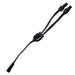 12V 1-to-2 pigtail connector for permanent lighting systems. Easily split lighting runs with reliable, low-visibility outdoor-rated design.