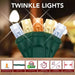 LED Mini Lights 5MM Amber, Warm White, Cool White Twinkle on Green Wire with 6 Inch Spacing