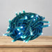 LED Mini Lights 5MM Aqua Blue and Cool White Twinkle Green Wire 6" Spacing
