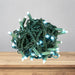LED Mini Lights 5MM Aqua Twinkle Green Wire with 6 inch spacing, 50 bulbs per 25 ft strand