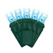 LED Mini Lights 5MM Aqua Twinkle Green Wire with 6 inch spacing, 50 bulbs per 25 ft strand