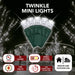 LED Mini Lights 5MM Cool White Twinkle Green Wire with 6 inch spacing