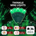 LED Mini Lights 5MM Green Twinkle on Green Wire with 6 Inch Spacing