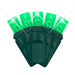 LED Mini Lights 5MM Green Twinkle on Green Wire with 6 Inch Spacing