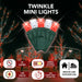 LED Mini Lights 5MM Red and Cool White Twinkle on Green Wire with 6 inch spacing