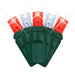 LED Mini Lights 5MM Red and Cool White Twinkle on Green Wire with 6 inch spacing