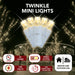 LED Mini Lights 5MM Warm White Twinkle on White Wire with 6 Inch Spacing