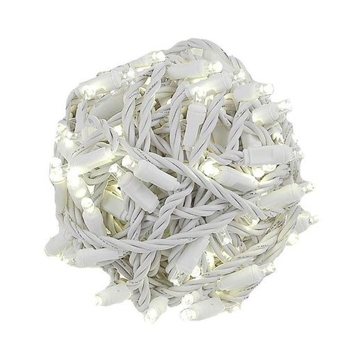 LED Mini Lights Warm White 6 Inch Spacing on White Wire with 50 Lights Strand