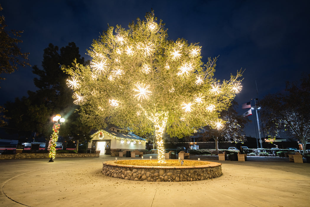Warm white LED Spritzers decorative spheres for holiday lighting