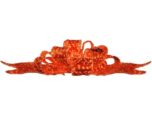 Large Red LED Holiday Bow illuminated for holiday decoration