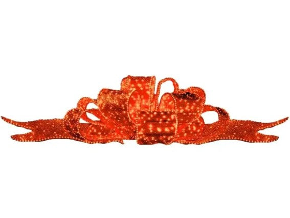 Large Red LED Holiday Bow illuminated for holiday decoration