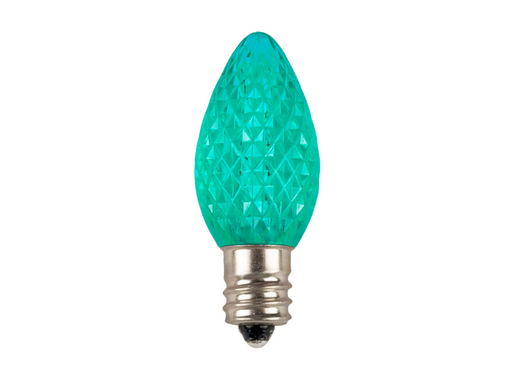 Minleon C7 Teal Faceted SMD LED Bulbs for holiday lighting