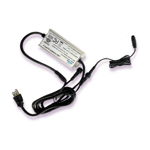 Minleon Permanent Holiday Lighting Demo Kit components including Pebble LED sets, control boss, power supply, and track section