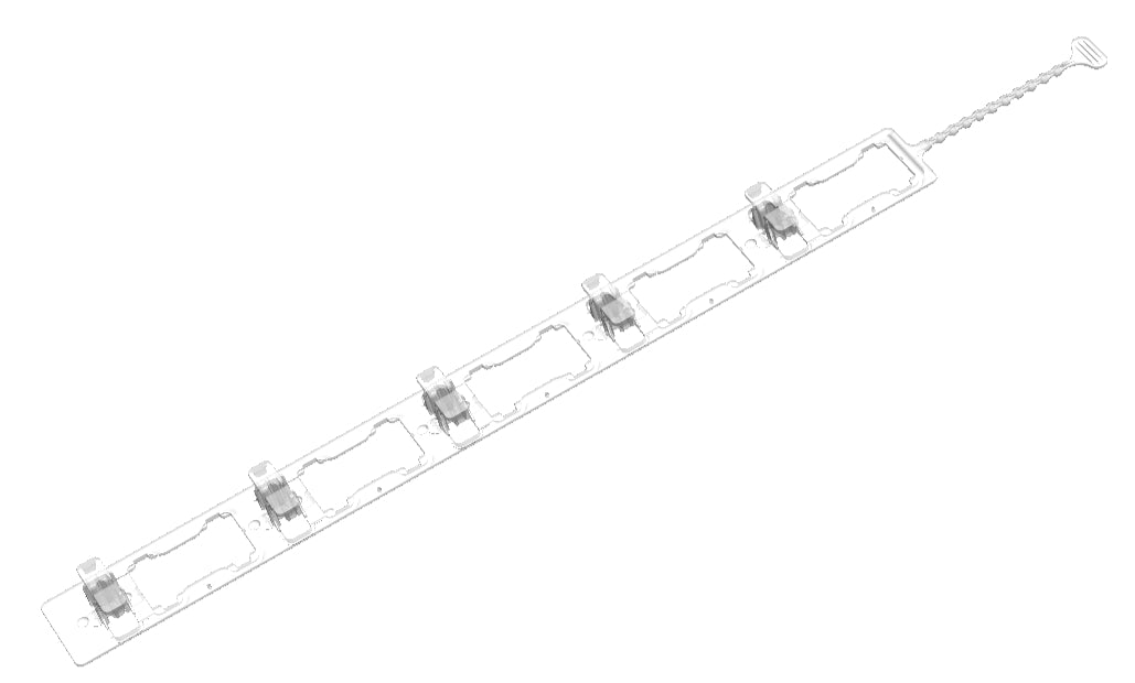 Clear No Wrap Strap for Christmas light installation on tree trunks and poles