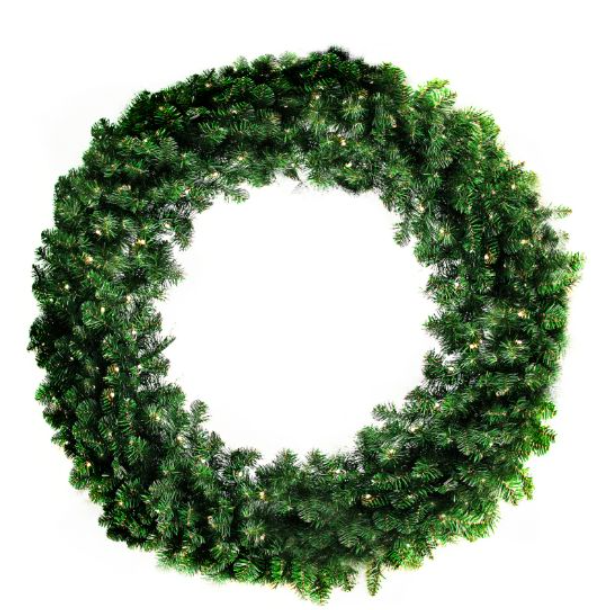Oregon Wreath with dense green branches for holiday decoration