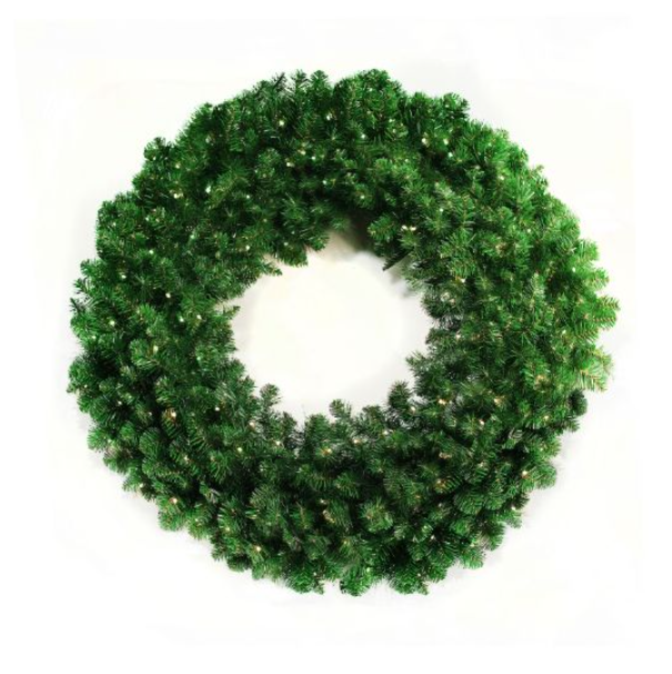 Oregon Wreath with dense green branches for holiday decoration
