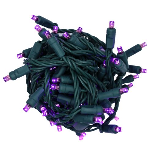 LED Mini Lights-Purple 6" Spacing 50 Lights