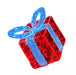 Red Gift Box Pole Mount 4ft outdoor Christmas decoration with bright LED lights
