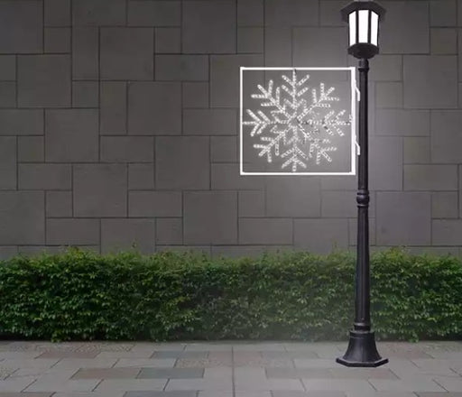 4ft Snowflake Pole Mount Rope Light outdoor holiday decoration