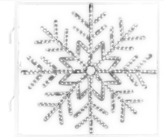 4ft Snowflake Pole Mount Rope Light outdoor holiday decoration