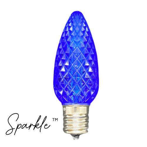 Sparkle™ C9 Blue Faceted SMD Bulbs — We Sell Christmas Lights